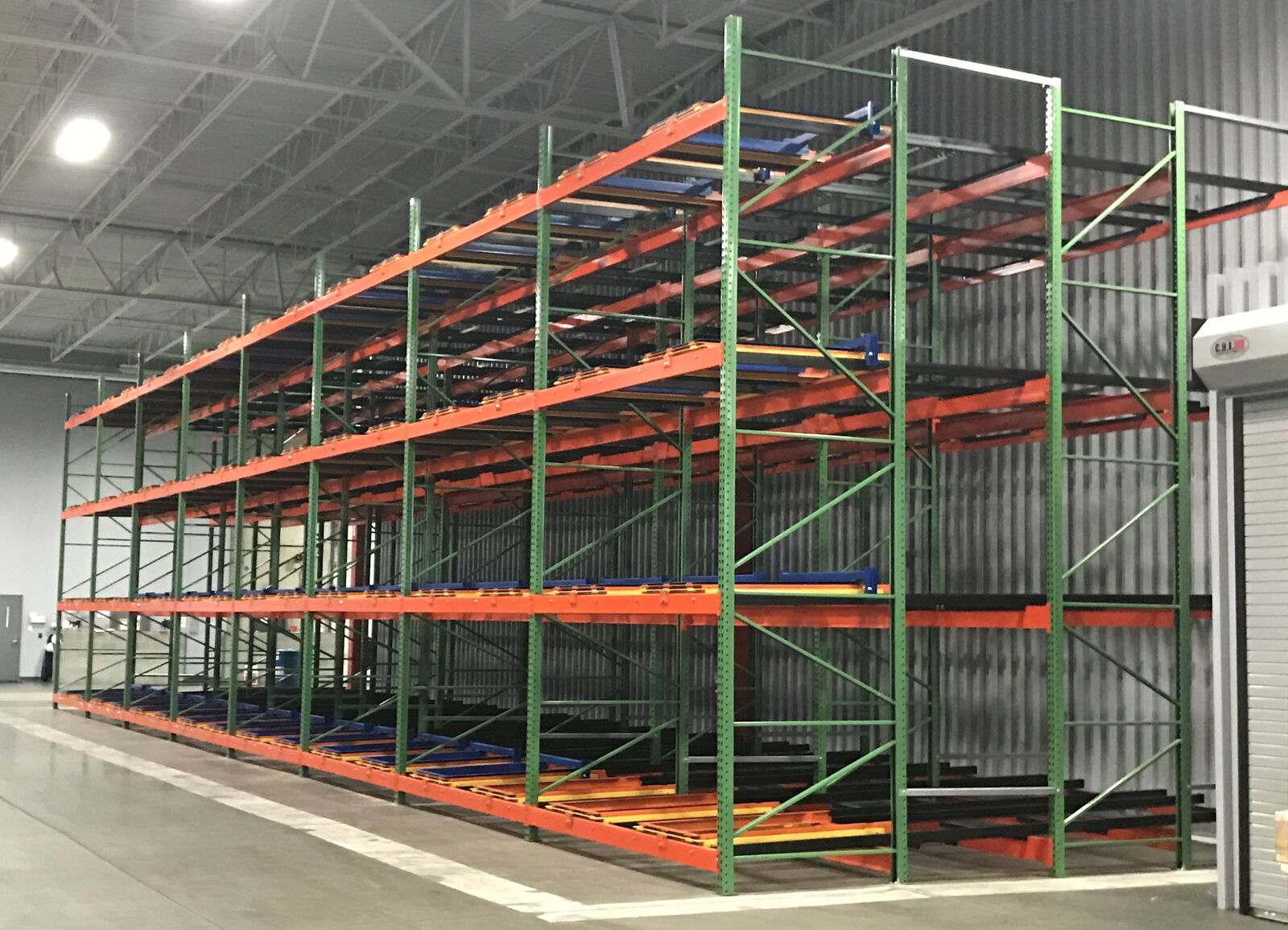Pushback Rack warehouse storage system