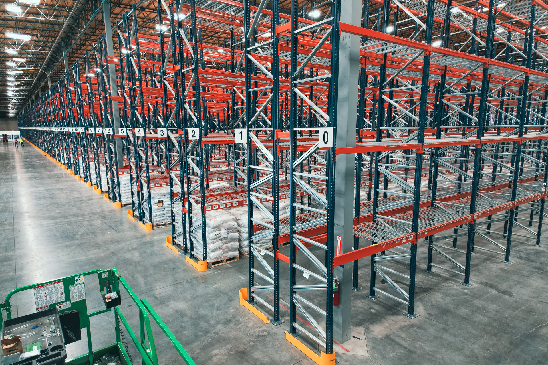 Warehouse pallet rack installation in St. Louis Missouri
